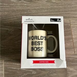 Hallmark The Office Worlds Best Boss Ornament NEW
